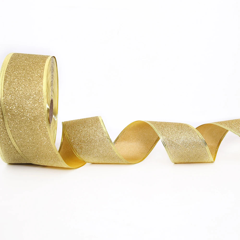 Wired Glitter Christmas Ribbon, 2 m