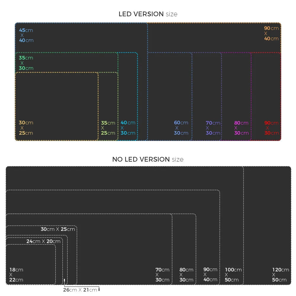 RGB LED Desk Mat & Mouse Pad