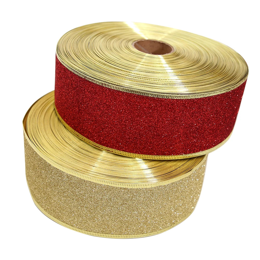Wired Glitter Christmas Ribbon, 2 m