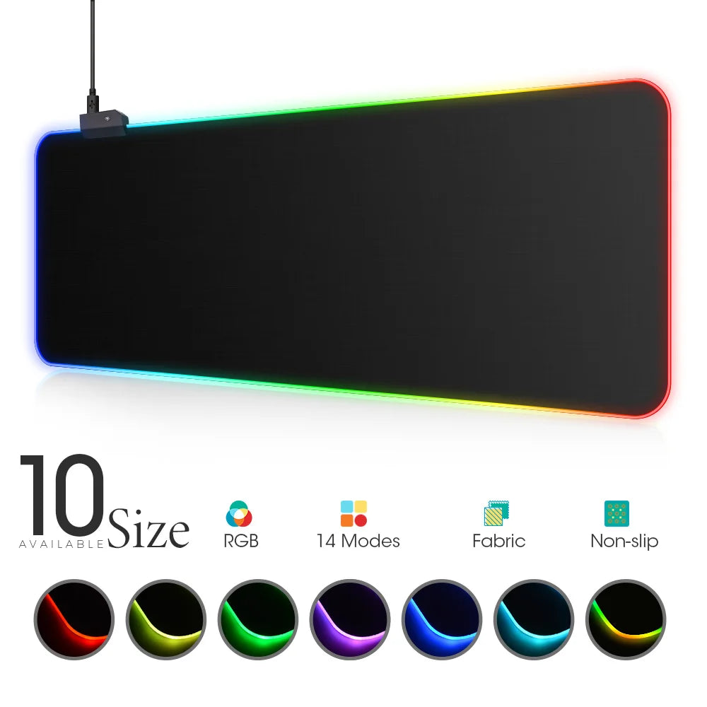 RGB LED Desk Mat & Mouse Pad