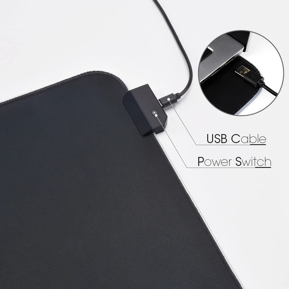 RGB LED Desk Mat & Mouse Pad