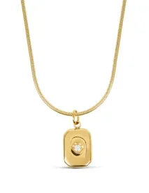 Gold-Tone Stainless Steel Textured Necklace