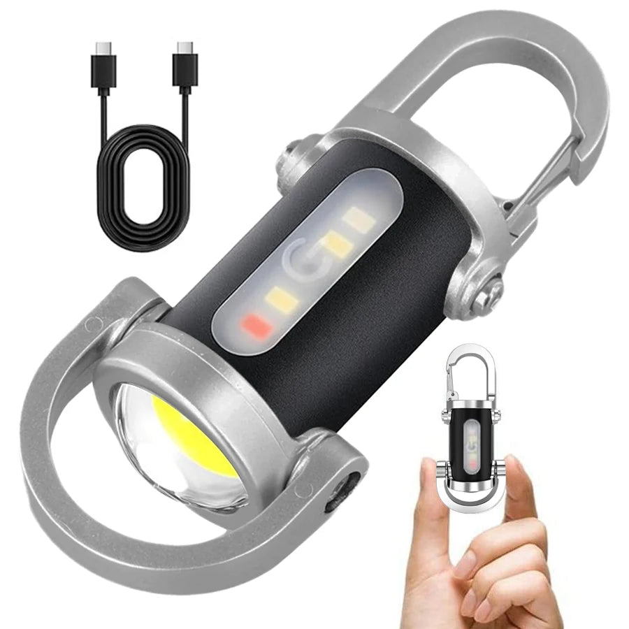 Rechargeable Mini COB Keychain Flashlight