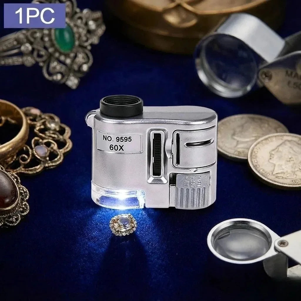Pocket 60X LED Magnifier Loupe