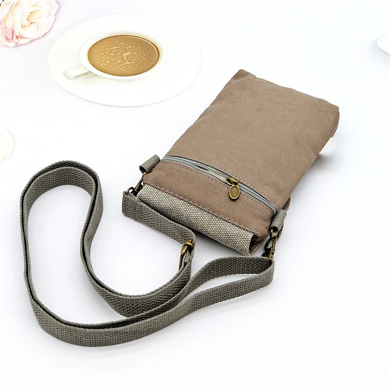 Canvas Mini Crossbody Phone Bag