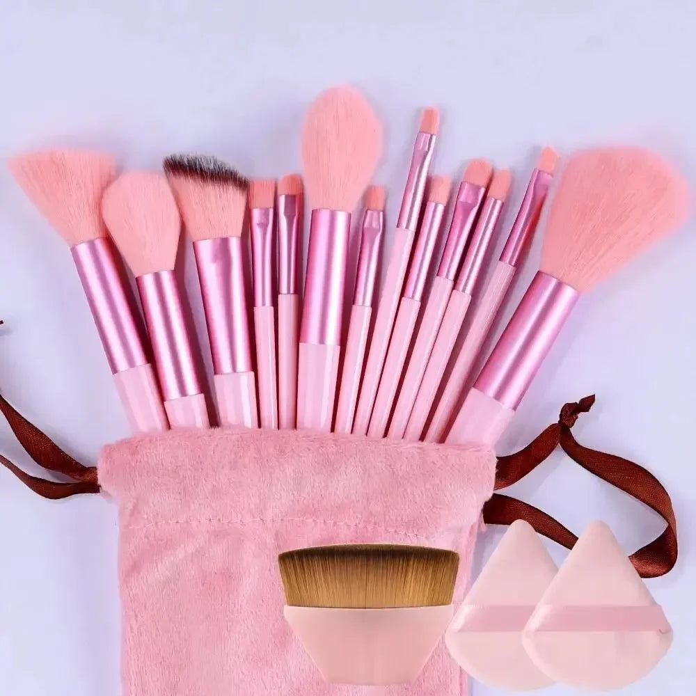 Fluffy Kabuki & Blending Makeup Brush Set