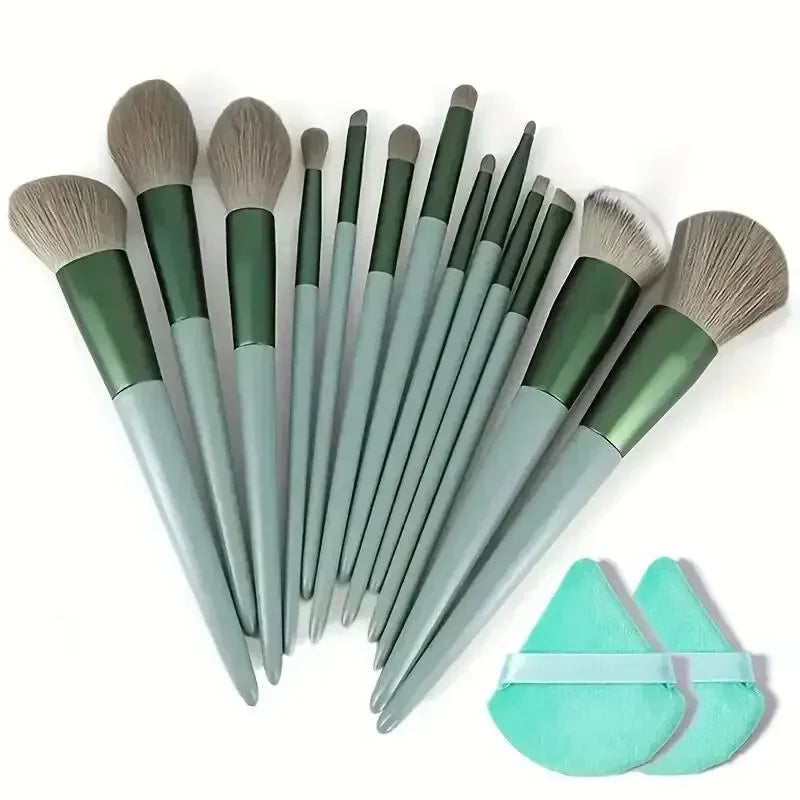 Fluffy Kabuki & Blending Makeup Brush Set