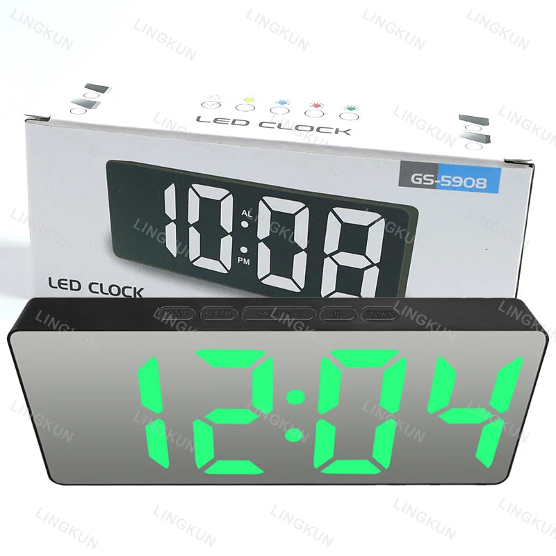 Mirror LED Digital Alarm Clock