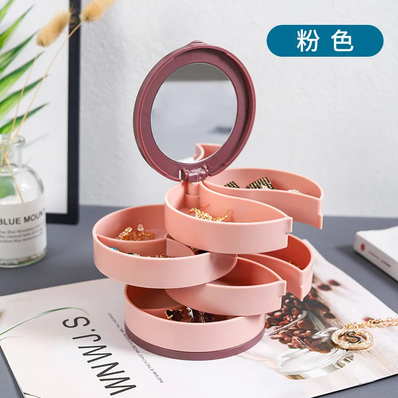 Rotating Jewellery Tray with Mirror