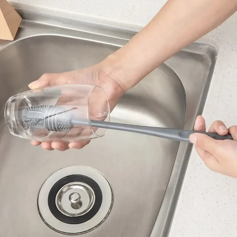 Long-Handle Silicone Bottle & Cup Brush