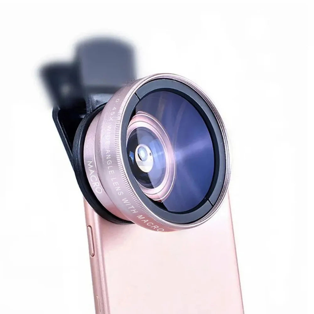 Clip-On Phone Lens Kit: Wide-Angle & Macro