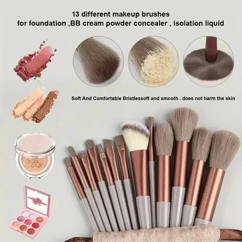 Fluffy Kabuki & Blending Makeup Brush Set