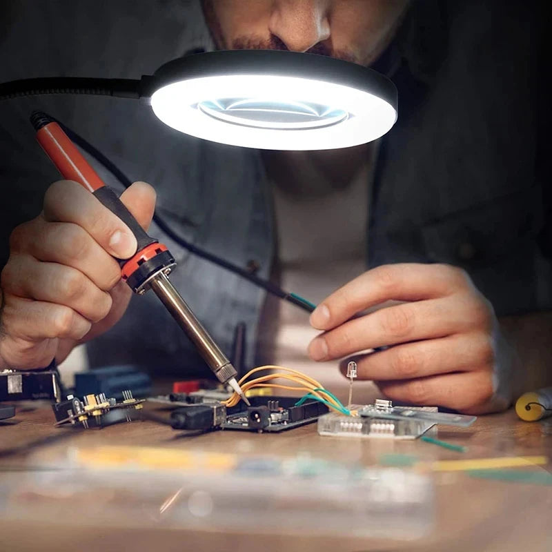 10X Magnifying Clamp Lamp with LED Light