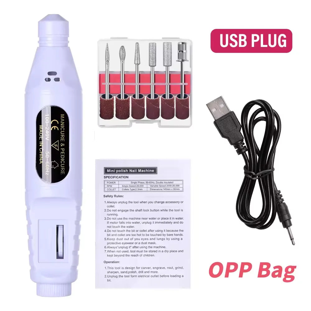 6-in-1 Electric Nail File Set