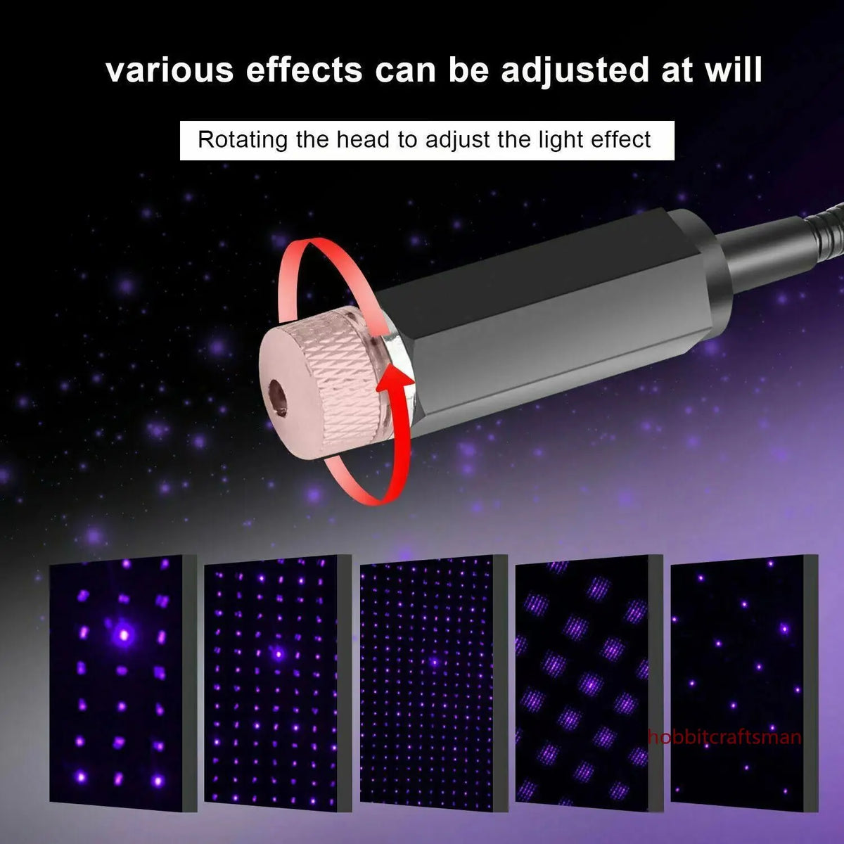 USB Car Roof Star Projector