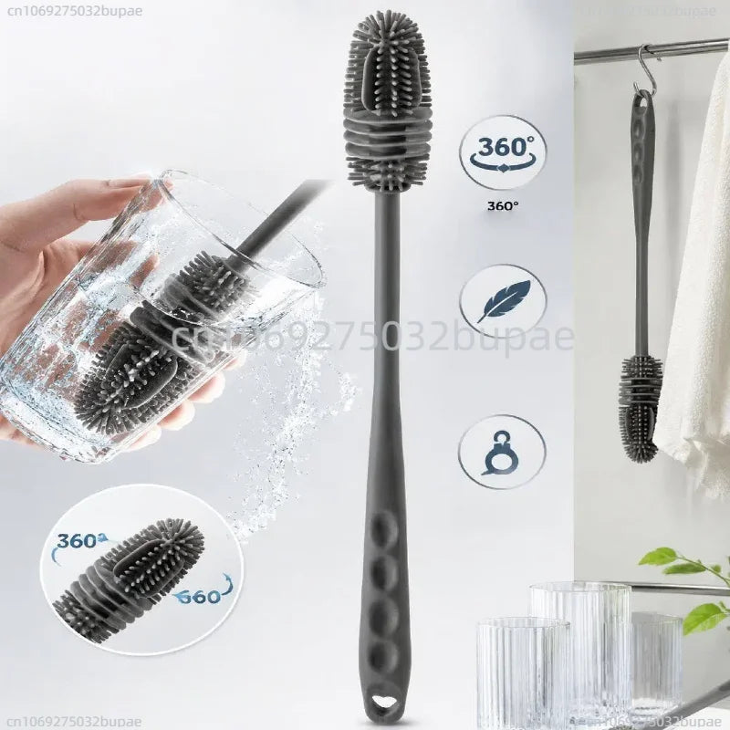 Long-Handle Silicone Bottle & Cup Brush