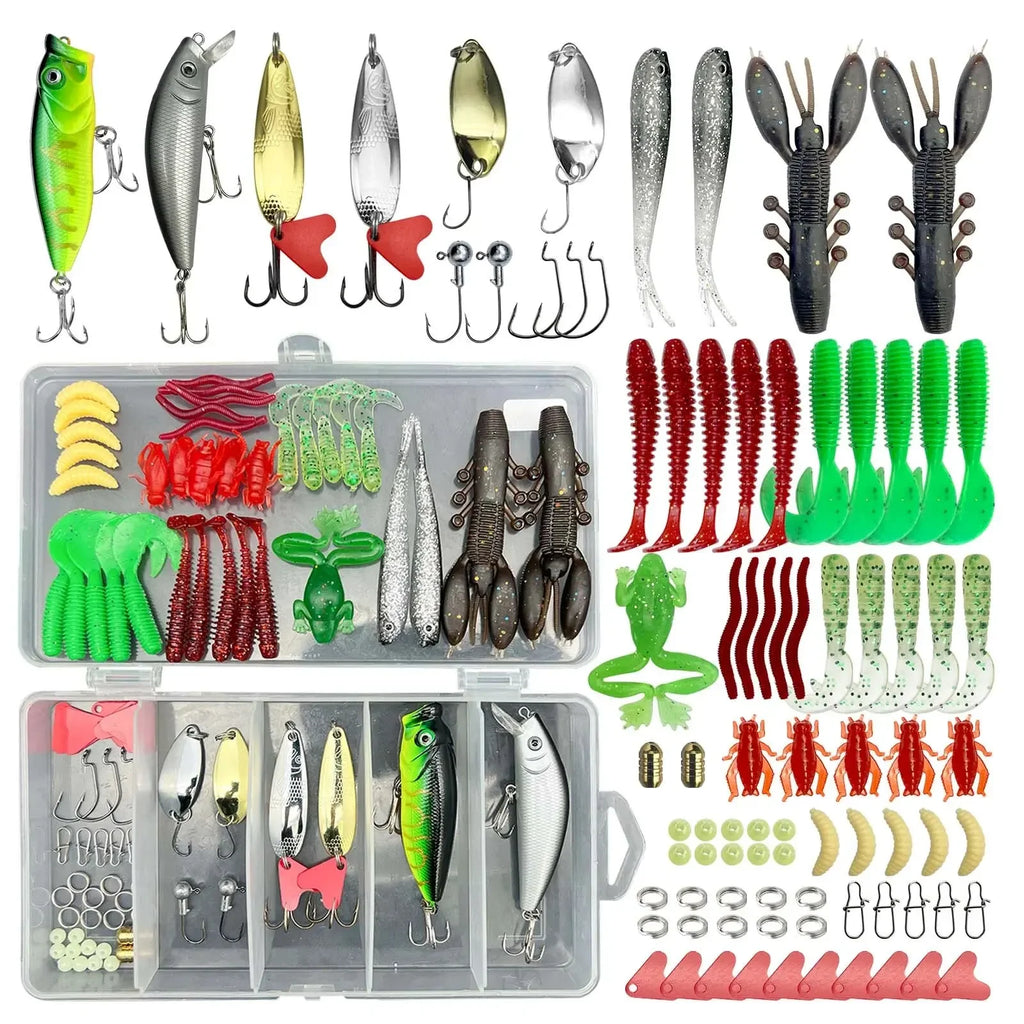Fishing Lure Kit with Tackle Box