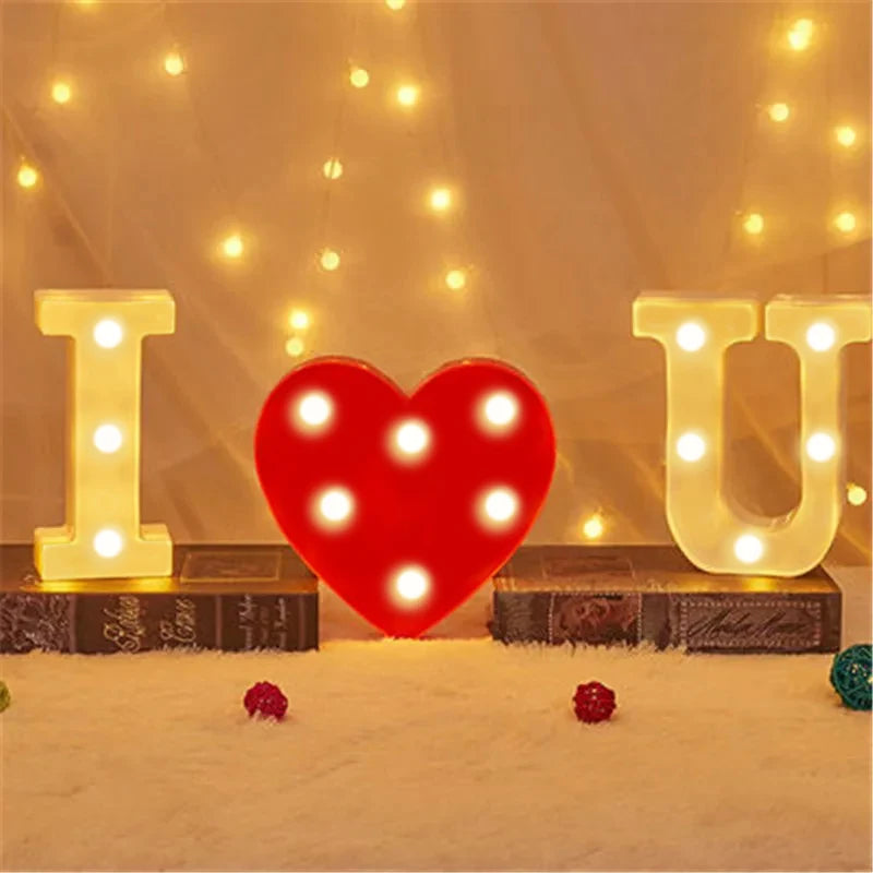 LED Marquee Number & Heart Light