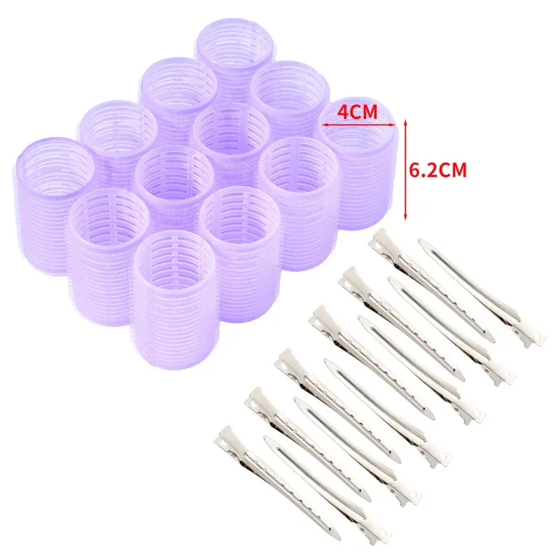 Self-Grip Hair Rollers Set with Clips