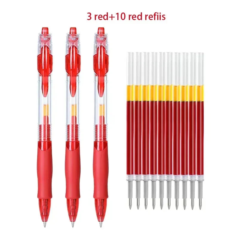 Retractable 0.5 mm Gel Pens with Refills