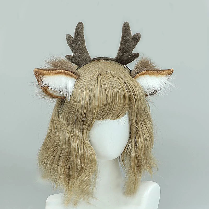 Plush Reindeer Antler Headband