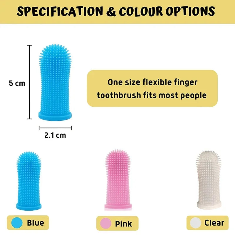 Silicone Finger Toothbrush for Dogs & Cats