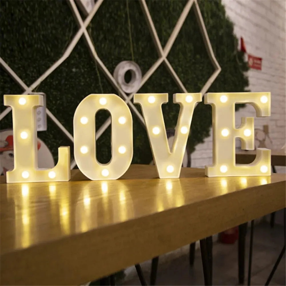 LED Marquee Number & Heart Light