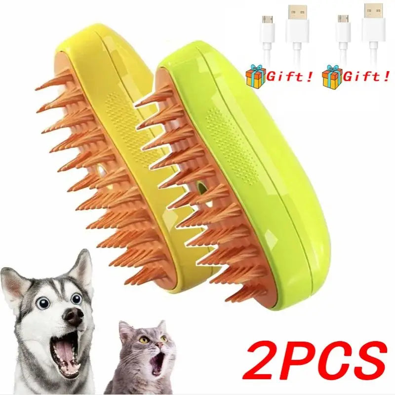Pet Steam Grooming Brush