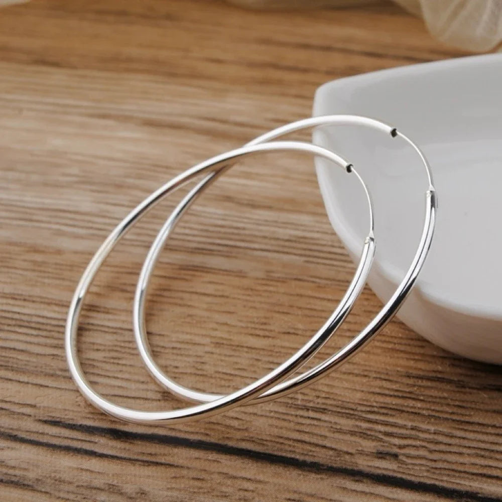 Gold-Tone Stainless Steel Hoop Earrings