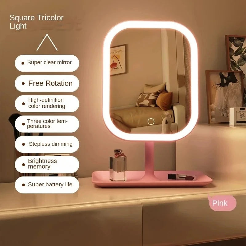 Rechargeable LED Vanity Mirror, 3 Light Colours