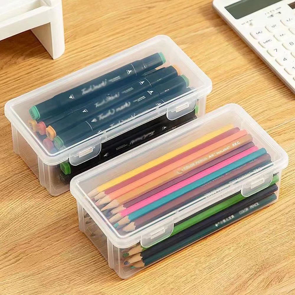 Clear Stackable Pen & Pencil Box