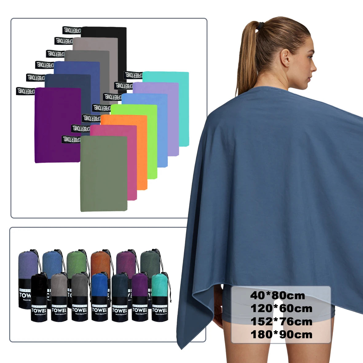 Quick-Dry Microfiber Sports Towel