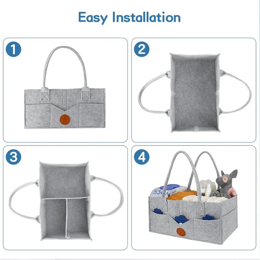 Felt Diaper Caddy Organizer