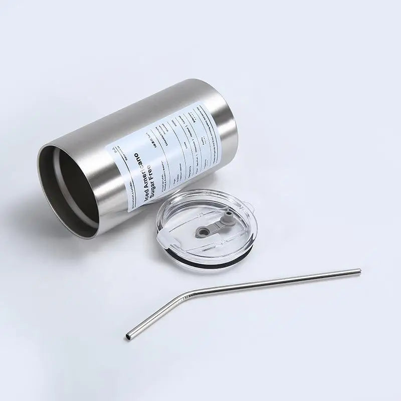 Insulated Stainless Steel Tumbler with Straw, 600 ml