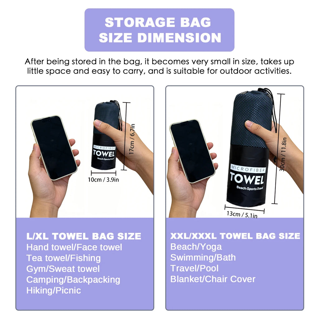 Quick-Dry Microfiber Sports Towel