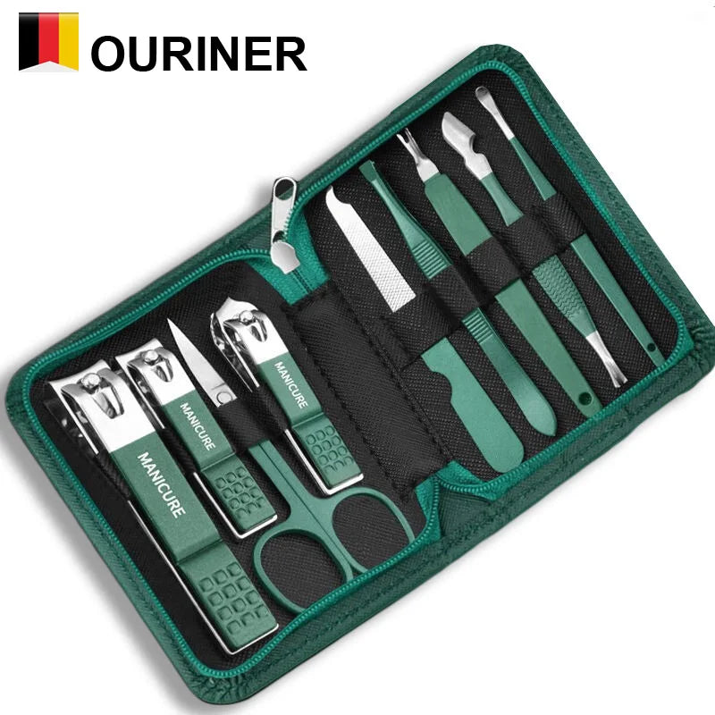 Stainless Steel Manicure Set with Case