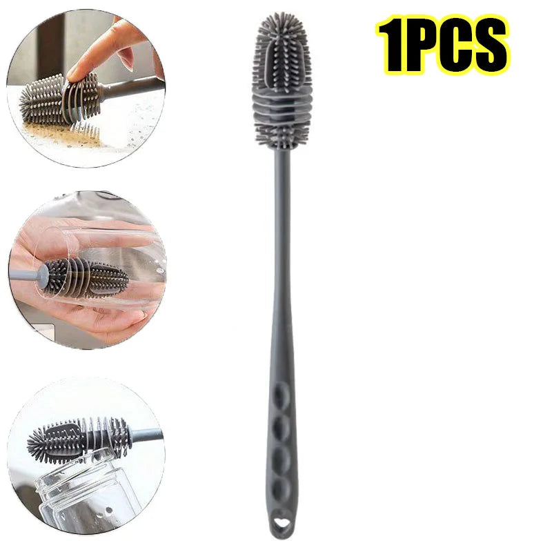 Long-Handle Silicone Bottle & Cup Brush