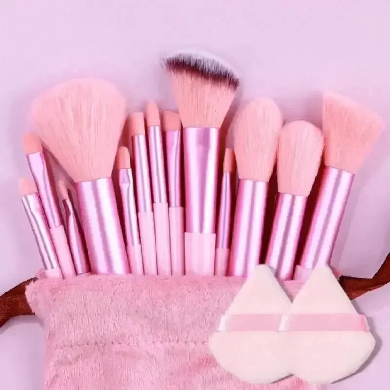 Fluffy Kabuki & Blending Makeup Brush Set