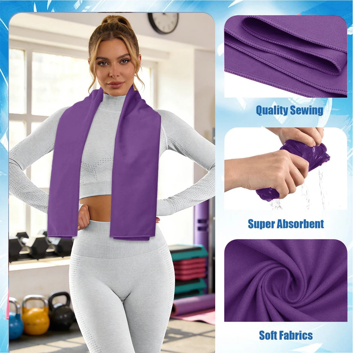 Quick-Dry Microfiber Sports Towel