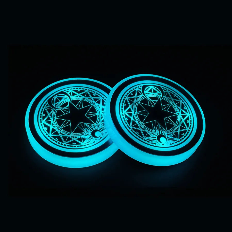 LED Car Cup Holder Coasters