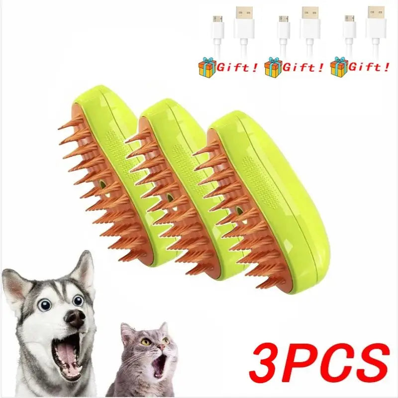 Pet Steam Grooming Brush