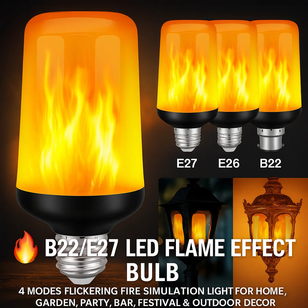 Flickering Flame Effect LED Bulb