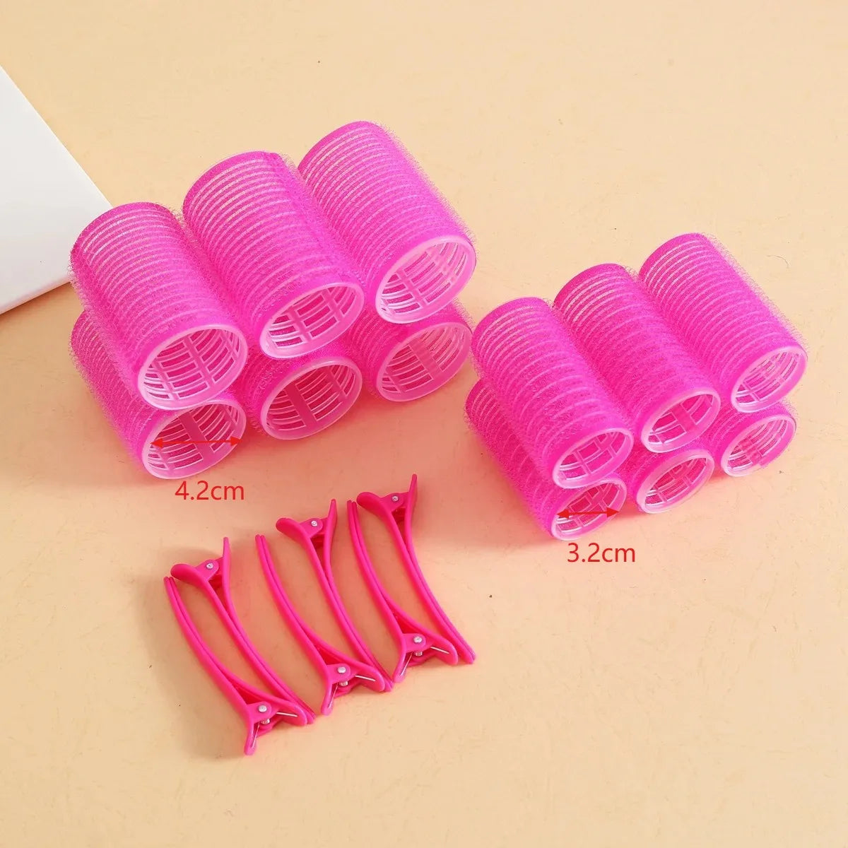 Self-Grip Hair Rollers Set with Clips