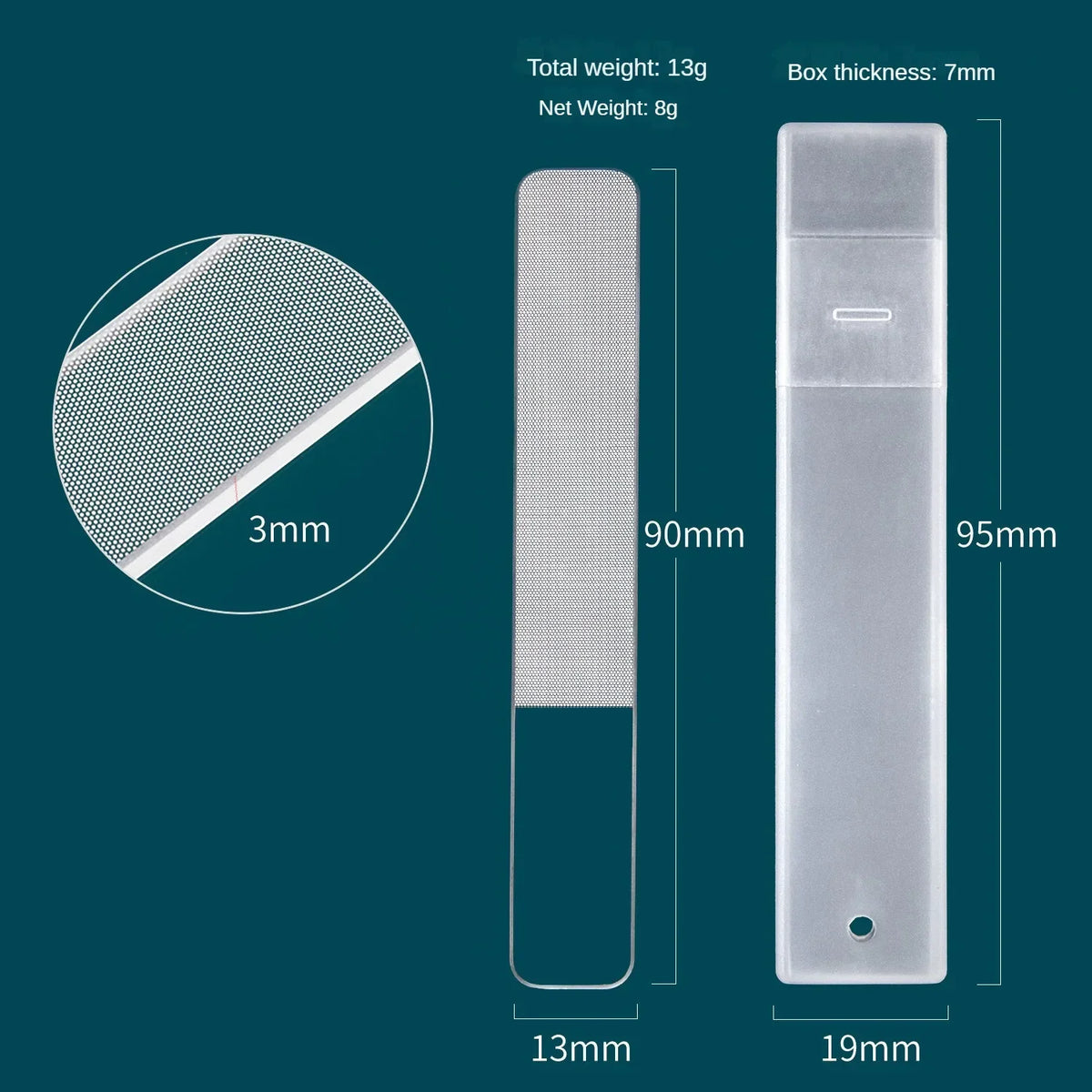Nano Glass Nail File with Case