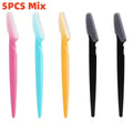 Brow & Face Razors with Covers, 5-Pack
