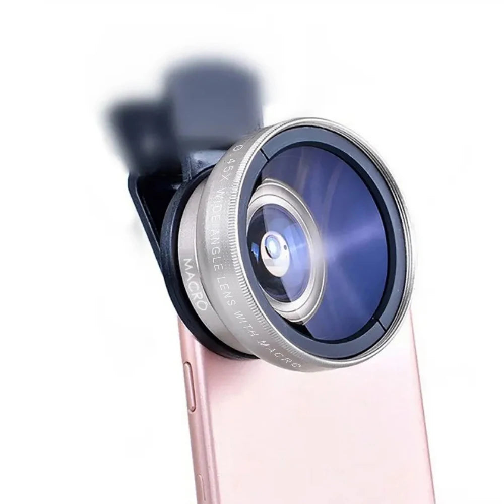 Clip-On Phone Lens Kit: Wide-Angle & Macro