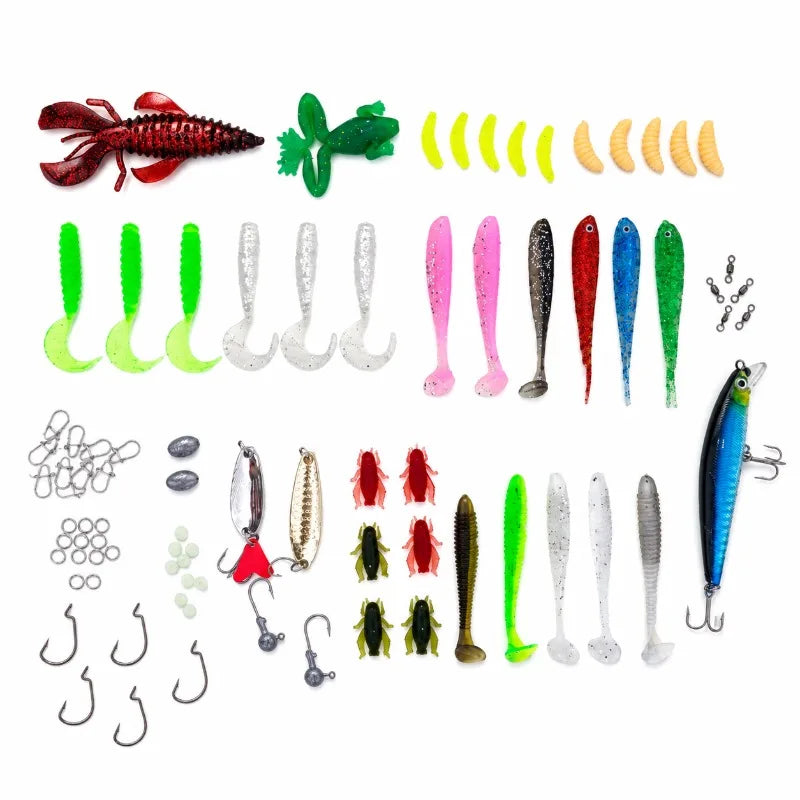 Fishing Lure Kit with Tackle Box