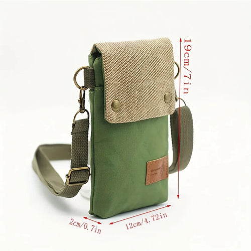 Canvas Mini Crossbody Phone Bag