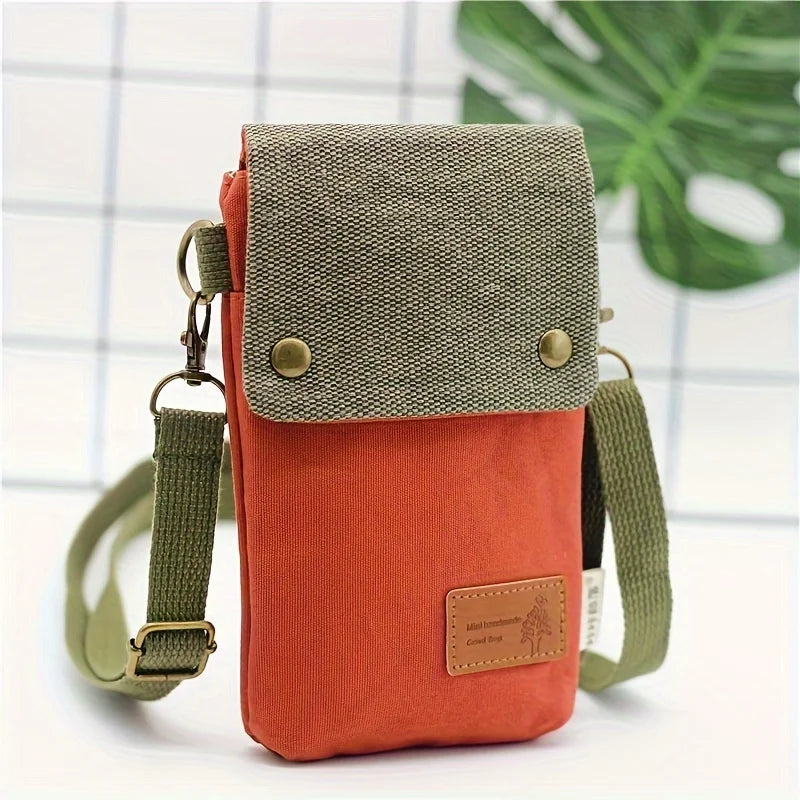 Canvas Mini Crossbody Phone Bag