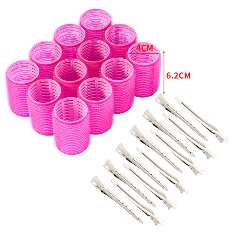 Self-Grip Hair Rollers Set with Clips